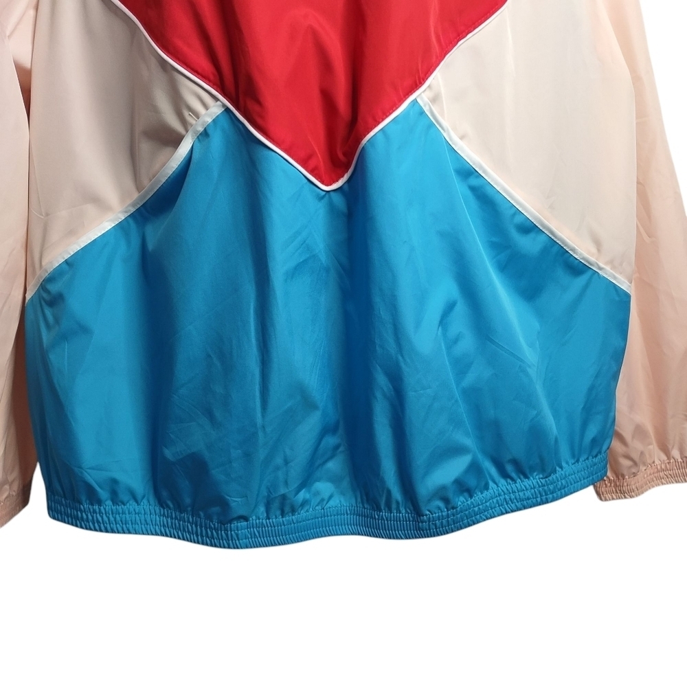 VTG Xersion Hooded Windbreaker Multicolor Zipper Pockets Elastic Waist Sz XXL - Picture 4 of 9